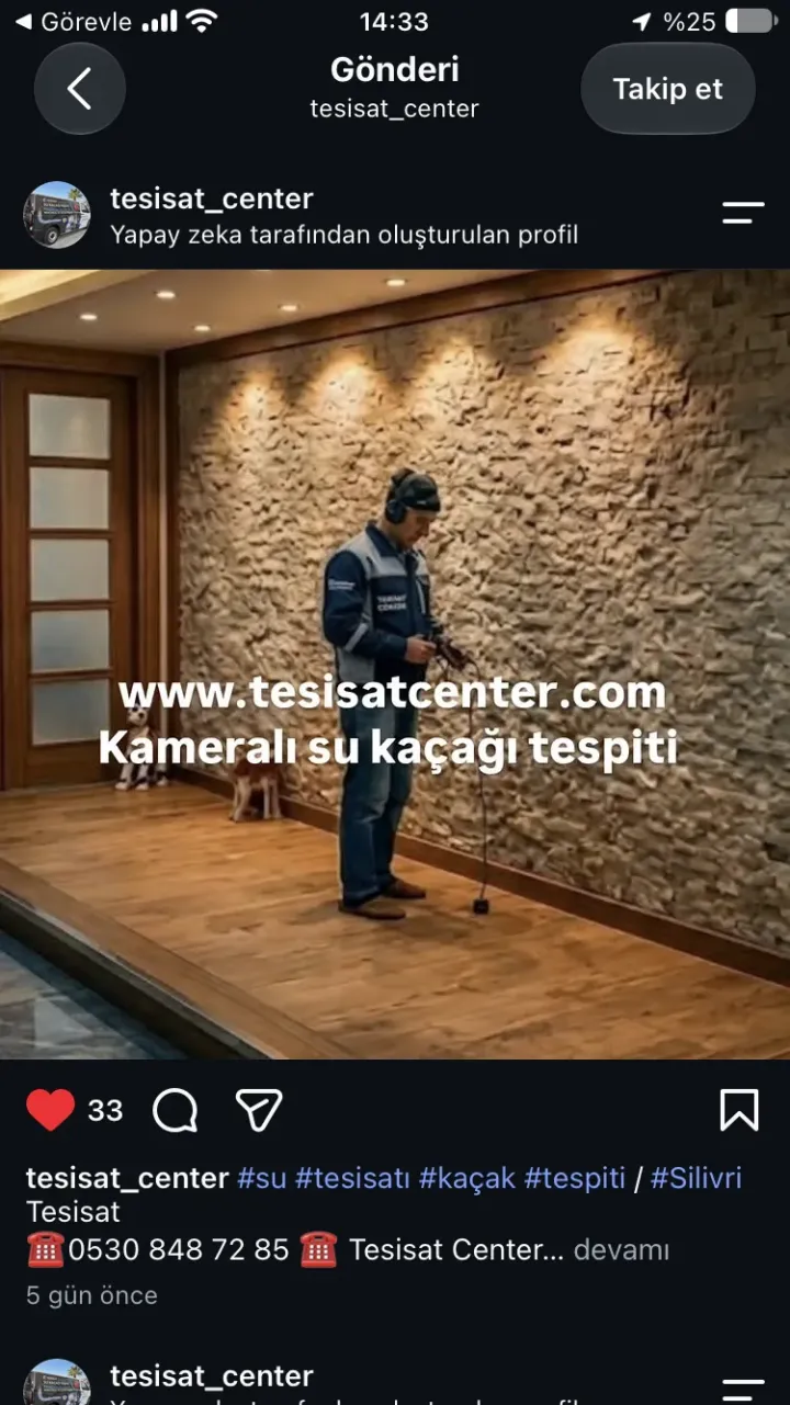 Silivri Su Tesisatı kaçağı tespiti - Kameralı 